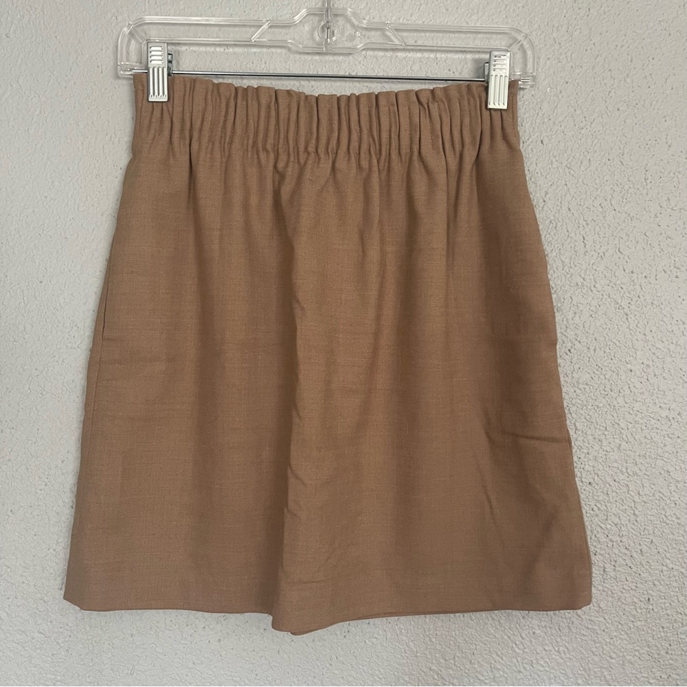 Paperbag Elastic High Waisted Mini Skirt - Picture 3 of 6